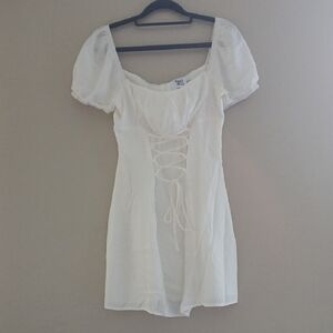 Princess‎ Polly White Lace-Up Mini Dress